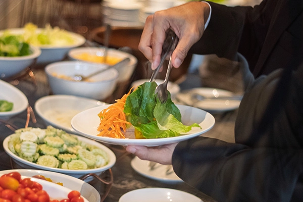 Fresh salad selection at Baan Koon breakfast buffet