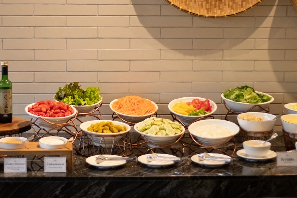Salad bar at Baan Koon breakfast buffet